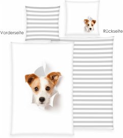 Cover Young Collection 4451254050 - Hund Bettwäsche, 80x80 cm + 135x200 cm, 100% Baumwolle