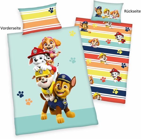 Paw Patrol 2632404063 - Flanell-Bettwäsche (Made in Green), 40x60 cm + 100x135 cm, 100% Baumwolle Paw Patrol 2632404063 - Flanell-Bettwäsche (Made in Green), 40x60 cm + 100x135 cm, 100% Baumwolle