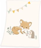 babybest® 1440214014 - Waldfreunde Microfaserflausch-Decke, 75 x 100 cm, 100% Polyester