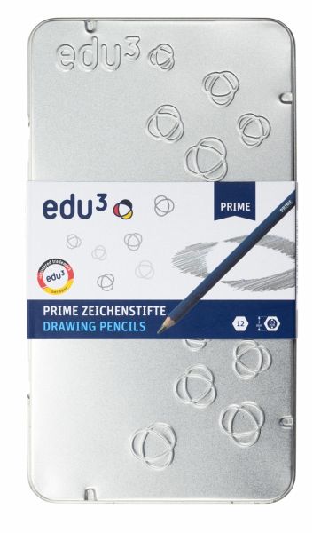 edu³ PRIME Zeichenbleistifte 12 Härten, 12er Set edu³ PRIME Zeichenbleistifte 12 Härten, 12er Set