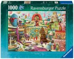 Ravensburger Puzzle 12001195 - Sweet Street, 1000 Teile Puzzle Ravensburger Puzzle 12001195 - Sweet Street, 1000 Teile Puzzle