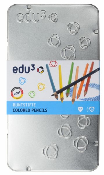 edu³ Buntstifte dreikant, 12er Set edu³ Buntstifte dreikant, 12er Set