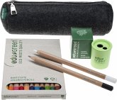 eduGREEN® 13 farbiges Buntstifte Set, inkl. Dosenspitzer und Filzschlamper aus recyceltem Filz eduGREEN® 13 farbiges Buntstifte Set, inkl. Dosenspitzer und Filzschlamper aus recyceltem Filz