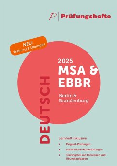 Cover Prüfungsheft & Training - 2025 Deutsch MSA und eBBR - Berlin und Brandenburg - Original-Prüfungen und Lösungen