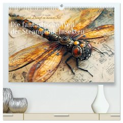 Die fantastische Welt der Steampunk-Insekten (hochwertiger Premium Wandkalender 2025 DIN A2 quer), Kunstdruck in Hochglanz