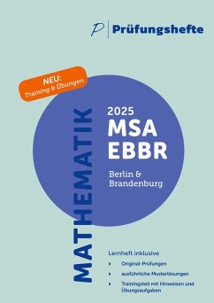 Cover Prüfungsheft & Training - 2025 Mathematik MSA und eBBR - Berlin und Brandenburg - Original-Prüfungen und Lösungen