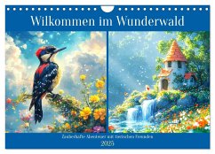 Willkommen im Wunderwald. Zauberhafte Abenteuer mit tierischen Freunden (Wandkalender 2025 DIN A4 quer), CALVENDO Monatskalender - Calvendo;Hurley, Rose