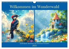 Willkommen im Wunderwald. Zauberhafte Abenteuer mit tierischen Freunden (Wandkalender 2025 DIN A3 quer), CALVENDO Monatskalender - Calvendo;Hurley, Rose