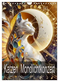 Katzen Mondlichtkonzert (Wandkalender 2025 DIN A4 hoch), CALVENDO Monatskalender