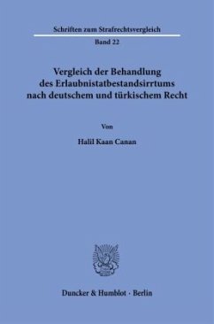 Cover Vergleich der Behandlung des Erlaubnistatbestandsirrtums nach deutschem und türkischem Recht