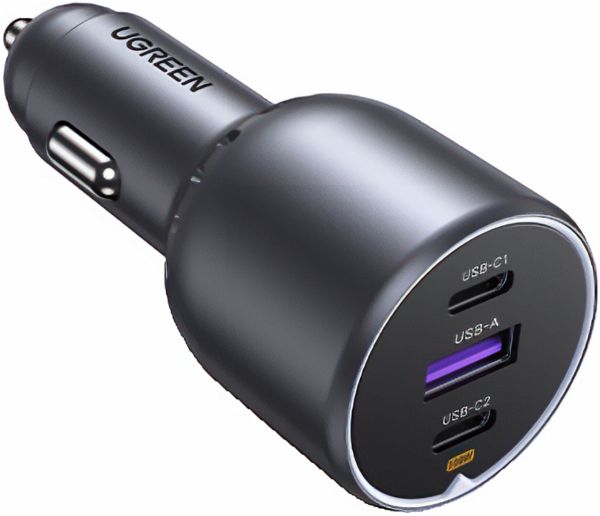 UGREEN 130W 3-Port Fast Car Char gray