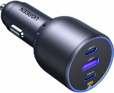 UGREEN 75W 3-Port Fast Car Charg gray