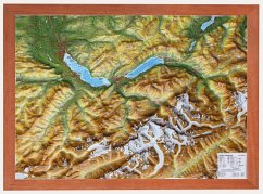 Berner Oberland, Reliefkarte klein 1:200.000 mit Holzrahmen - Markgraf, André;Engelhardt, Mario