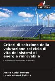 Criteri di selezione della valutazione del ciclo di vita dei sistemi di energia rinnovabile