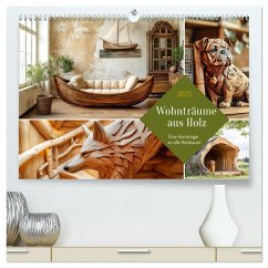 Wohnträume aus Holz (hochwertiger Premium Wandkalender 2025 DIN A2 quer), Kunstdruck in Hochglanz