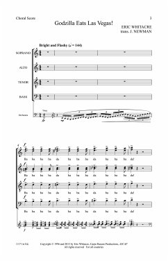 Eric Whitacre, Godzilla Eats Las Vegas! SATB Partitur + Stimmen