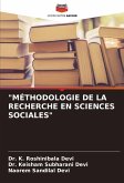 "MÉTHODOLOGIE DE LA RECHERCHE EN SCIENCES SOCIALES"