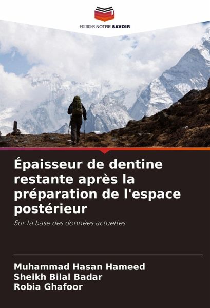 Épaisseur de dentine restante après la préparation de l'espace postérieur Épaisseur de dentine restante après la préparation de l'espace postérieur