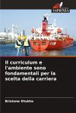 Il curriculum e l'ambiente sono fondamentali per la scelta della carriera Il curriculum e l'ambiente sono fondamentali per la scelta della carriera
