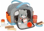 Small Foot 12601 - Katze mit Tasche und Pflege-Set