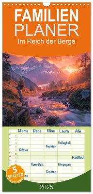 Familienplaner 2025 - Im Reich der Berge mit 5 Spalten (Wandkalender, 21 x 45 cm) CALVENDO