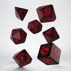 Cover Dragons Black & red Dice Set (7)