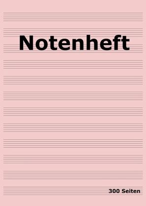 Notenheft: DIN A4 Notenlinienheft 300 Seiten mit 12 Notenzeilen / Systeme pro Blatt Papier 90g/m² Musikheft mit No Notenheft: DIN A4 Notenlinienheft 300 Seiten mit 12 Notenzeilen / Systeme pro Blatt Papier 90g/m² Musikheft mit No