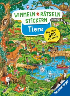 Cover Wimmeln, Rätseln, Stickern: Tiere