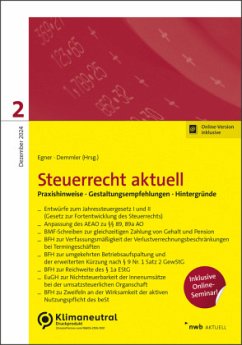 NWB Steuerrecht aktuell 2/2024 - Bruckbauer, Thomas;Christopeit, Iring;Drummer, Verena