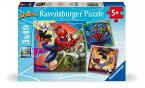 Ravensburger Kinderpuzzle - 12004115 Marvel Spider-Man - Puzzle für Kinder ab 5 Jahren, mit 3x49 Teilen