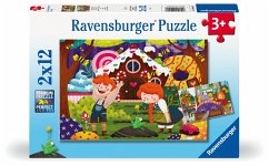 Ravensburger Kinderpuzzle - 12004045 Märchenhafte Geschichten - Puzzle für Kinder ab 3 Jahren, mit 2x12 Teilen