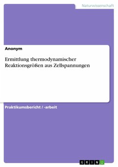 Cover Ermittlung thermodynamischer Reaktionsgrößen aus Zellspannungen (eBook, PDF)