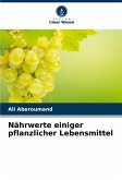 Nährwerte einiger pflanzlicher Lebensmittel Nährwerte einiger pflanzlicher Lebensmittel