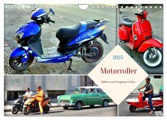 Motorroller - Oldtimer und Youngtimer in Kuba (Wandkalender 2025 DIN A4 quer), CALVENDO Monatskalender