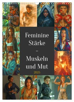 Feminine Stärke - Muskeln und Mut (Wandkalender 2025 DIN A3 hoch), CALVENDO Monatskalender