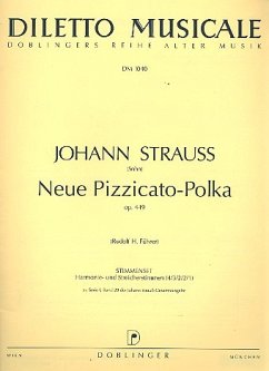 Cover Neue Pizzicato-Polka op.449 für Streicher und Glockenspiel Stimmen (Glsp. und 4-3-2-2-1)
