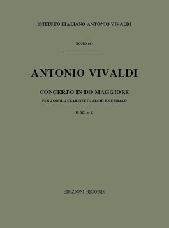 Cover Concerto do maggiore RV559 per 2 oboi, 2 clarinetti e archi partitura