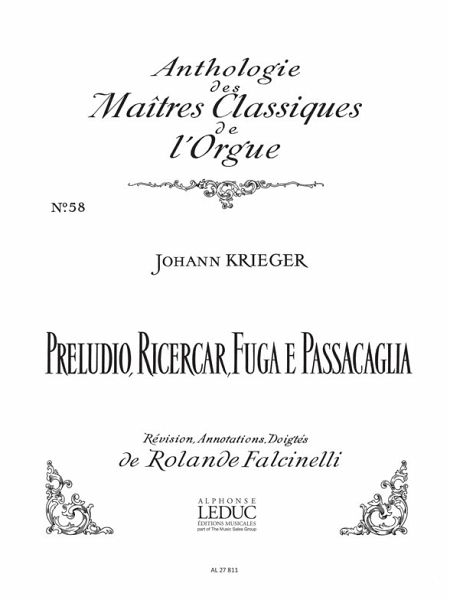 Preludio ricercar fuga e passacaglia pour orgue Preludio ricercar fuga e passacaglia pour orgue