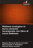 Mattone ecologico in terra-cemento incorporato con fibra di cocco Babassu