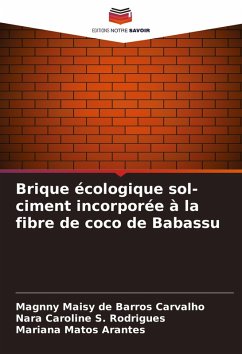 Brique écologique sol-ciment incorporée à la fibre de coco de Babassu - de Barros Carvalho, Magnny Maisy;S. Rodrigues, Nara Caroline;Matos Arantes, Mariana