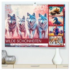 Wilde Schönheiten. Ein Jahr mit majestätischen Tieren (hochwertiger Premium Wandkalender 2025 DIN A2 quer), Kunstdruck in Hochglanz Wilde Schönheiten. Ein Jahr mit majestätischen Tieren (hochwertiger Premium Wandkalender 2025 DIN A2 quer), Kunstdruck in Hochglanz