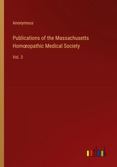 Cover Publications of the Massachusetts Hom¿opathic Medical Society