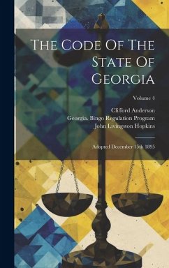 Cover The Code Of The State Of Georgia: Adopted December 15th 1895; Volume 4