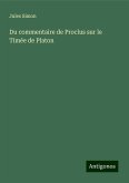 Du commentaire de Proclus sur le Timée de Platon