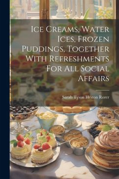 Cover Ice Creams, Water Ices, Frozen Puddings, Together With Refreshments For All Social Affairs