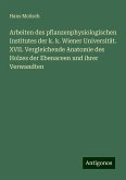 Arbeiten des pflanzenphysiologischen Institutes der k. k. Wiener Universität. XVII. Vergleichende Anatomie des Holzes der Ebenaceen und ihrer Verwandten