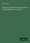 Beretning om Kjobenhavns universitets firehundredaarsfest, Juni 1879