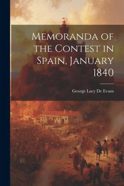 Cover Memoranda of the Contest in Spain, January 1840