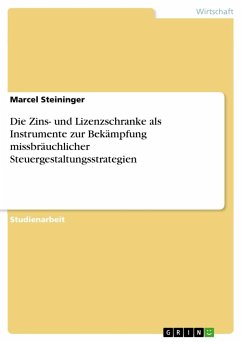 Die Zins- und Lizenzschranke als Instrumente zur Bekämpfung missbräuchlicher Steuergestaltungsstrategien Die Zins- und Lizenzschranke als Instrumente zur Bekämpfung missbräuchlicher Steuergestaltungsstrategien