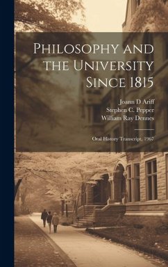Cover Philosophy and the University Since 1815